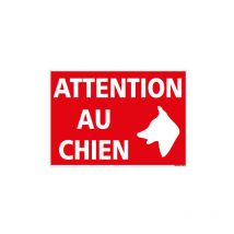 Panneau attention au chien (H0336) - Adhésif - 210 x 150 mm