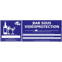 Panneau bar sous video protection (G1398) - Plastique pvc 1,5 mm - 500 x 180 mm