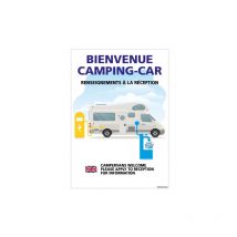 Panneau bienvenue au camping-car (H0456) - Plastique pvc 1,5 mm - 150 x 210 mm