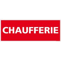 Panneau Chaufferie Incendie. Signalisation Incendie Chaufferie. - Adhésif - 980 x 350 mm