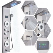 Suguword - Colonne de Douche Multi-fonctionnel Panneau de Douche Hydromassante de Douche Acier Inox Colonne avec Écran lcd Affichage Température d'Eau