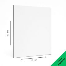 Panneau Composite Aluminium Couleur 3mm. Plaque Aluminium Composite. Plaque Alu - Blanc - 100 x 100 mm