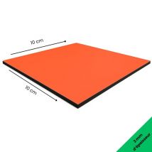 Panneau Composite Aluminium Couleur 3mm. Plaque Aluminium Composite. Plaque Alu - Orange - 100 x 100 mm