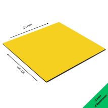 Panneau Composite Aluminium Couleur 3mm. Plaque Aluminium Composite. Plaque Alu - Jaune - 300 x 300 mm