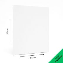 Panneau Composite Aluminium Couleur 3mm. Plaque Aluminium Composite. Plaque Alu - Blanc - 300 x 300 mm