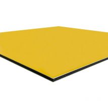 Panneau Composite Aluminium Couleur 3mm. Plaque Aluminium Composite. Plaque Alu - Jaune - 700 x 700 mm
