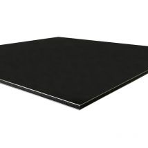 Panneau Composite Aluminium Couleur 3mm. Plaque Aluminium Composite. Plaque Alu - Noir - 200 x 200 mm
