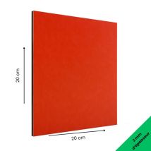 Panneau Composite Aluminium Couleur 3mm. Plaque Aluminium Composite. Plaque Alu - Rouge - 200 x 200 mm