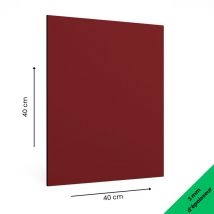 Panneau Composite Aluminium Couleur 3mm. Plaque Aluminium Composite. Plaque Alu - Bordeaux - 400 x 400 mm