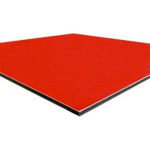 Panneau Composite Aluminium Couleur 3mm. Plaque Aluminium Composite. Plaque Alu - Rouge - 700 x 700 mm