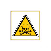 Panneau danger de mort (C0044) - Adhésif - 450 x 450 mm