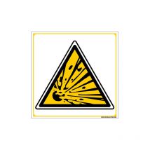 Signaletique.biz France - Panneau danger matieres explosives (C0041) - Plastique pvc 1,5 mm - 250 x 250 mm