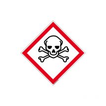 Panneau danger matieres toxiques (SGH06) - Adhésif - 450 x 450 mm