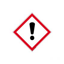 Signaletique.biz France - Panneau danger sensibilisation cutanee, inhalation, corrosion ou irritation des yeux (SGH07) - Plastique pvc 1,5 mm - 125 x