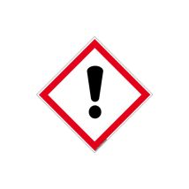 Panneau danger sensibilisation cutanee, inhalation, corrosion ou irritation des yeux (SGH07) - Aluminium 2 mm - 450 x 450 mm