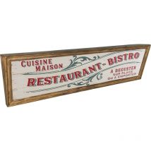 Antic Line Créations - Panneau décoratif en bois Commerce 150 x 40 cm Restaurant