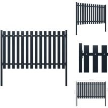 Panneau de clôture Anthracite 174,5x75cm Acier enduit de poudre - Panneaux De Cloture - Clôture Jardin - Clôture Anthracite - Clôture Acier - Clôture