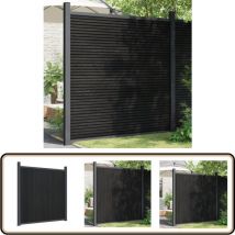 Panneau de clôture gris 173x186 cm wpc - Clôture Jardin - Clôture Résidentielle - Clôture Composite - Clôture Grise - Panneaux De Clôture