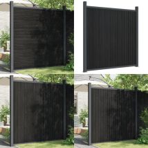 Panneau de clôture gris 180x186 cm wpc - Clôture De Jardin - Panneaux De Clôture - Clôture Résidentielle - Clôture Composite - Clôture wpc - Home &