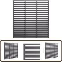 Panneau de clôture WPC 180x180 cm Gris - Clôture Horizontale - Panneaux De Clôture - Clôture Jardin - Clôture Composite - Clôture Sans Entretien