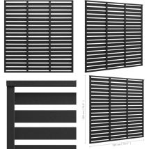 Vidaxl - Panneau de clôture wpc 180x180 cm Noir - Clôture Horizontale - Panneaux De Clôture - Clôture Jardin - Clôture Composite - Clôture Sans