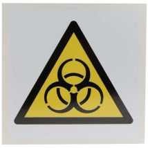 Panneau de danger, avec pictogramme : Danger, risque biologique ' ' , Auto-adhésif ( Prix pour 1 )