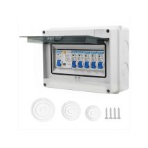 Alovez - Panneau de Disjoncteur d'unité de Consommateur à 4 Voies, Boîte de Disjoncteur de Fuite,Tableau Electrique Etanch,Disjoncteurs électriques