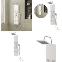 Panneau de douche Verre 25x47,5x130 cm Blanc - unité de douche - unités de douche - Home & Living