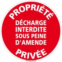 Panneau de Signalisation Alu. Panneau Interdiction. Panneau Parking, Panneau d'information Aluminium 2 mm - Propriété privée décharge interdite