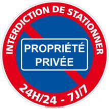 Panneau de Signalisation Alu. Panneau Interdiction. Panneau Parking, Panneau d'information Aluminium 2 mm - Interdiction de stationner propriété