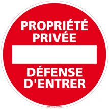 Panneau de Signalisation Autocollant. Panneau Interdiction. Panneau Parking, Panneau d'information Adhésif souple - Propriété privée défense d'entrer