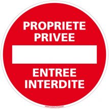 Panneau de Signalisation Autocollant. Panneau Interdiction. Panneau Parking, Panneau d'information Adhésif souple - Propriété privée entrée interdite