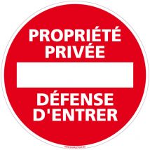 Panneau de Signalisation Autocollant. Panneau Interdiction. Panneau Parking, Panneau d'information Adhésif souple - Propriété privée défense d'entrer