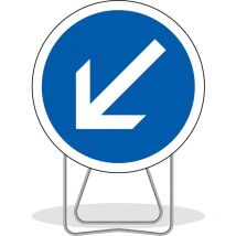 Panneau de signalisation BK21A fleche orientable classe T1 Nadia Signalisation PDIS650GALPS1BK2