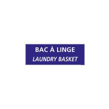 Signaletique.biz France - Panneau de Signalisation Camping bac a linge (H0226) Français-Anglais - Plastique pvc 1,5 mm - 210 x 75 mm