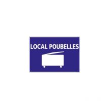 Signaletique.biz France - panneau de signalisation camping local poubelles (H0242) - Plastique pvc 1,5 mm - 600 x 420 mm