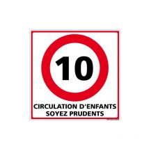 Signaletique.biz France - panneau de signalisation circulation d'enfants soyez prudents (L0617) - Aluminium galvanisé - 700 x 700 mm