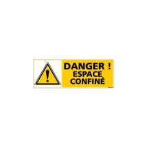 Panneau de Signalisation DANGER ESPACE CONFINE (C1014) - Aluminium 2 mm - 980 x 350 mm