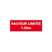 PANNEAU DE SIGNALISATION HAUTEUR LIMITEE (D0913) - Aluminium 2 mm - 980 x 350 mm