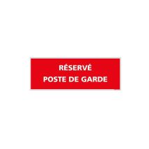 Signaletique.biz France - Panneau de signalisation Reserve poste de garde (D0998) - Adhésif - 700 x 250 mm