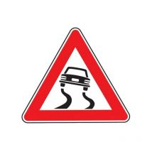 Panneau de signalisation Route glissante