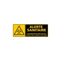Panneau de signalisation special coronavirus - alerte sanitaire COVID-19 - eviter tout contact physique (C1508) - Adhésif - 210 x 75 mm