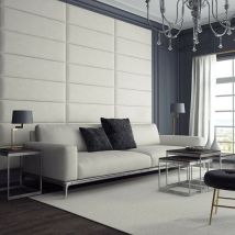 Panneau Décoratif Tête De Lit Capitonnée Mural 76cm Simili Beige