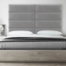 Panneau Décoratif Tête De Lit Capitonnée Mural 76cm Patinium Gris
