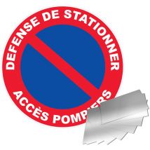 Novap - Panneau défense de stationner - accès pompier - Alu Ø300mm - 4010656