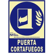 Panneau D'extinction ''puerta Cortafuegos Cerrar Despues De Utilitzar'' Classe b (pvc 0.7mm) 21x30cm
