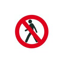Rs Pro - Panneau d'interdiction, avec pictogramme : Entrée interdite 'No Entry ( Prix pour 1 )