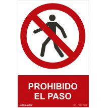 Panneau D'interdiction ''PROHIBIDO El Paso'' (PVC 0.7mm) 30x40cm