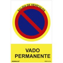 Panneau D'interdiction ''vado Permanente'' (pvc 0.7mm) 30x40cm