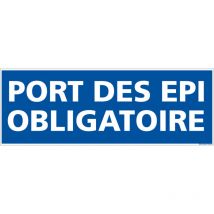 Panneau d'obligation Port des epi obligatoire. Obligation Signalisation epi. Autocollant, pvc, Alu